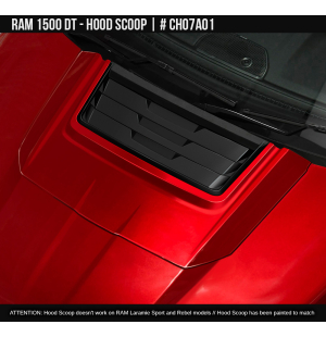 Dodge Ram 1500 DT 2019-2025 Hood Scoop with Insert