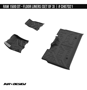 Dodge Ram 1500 DT 2019-2025 Floor Liners Crew Cab (set of 3)
