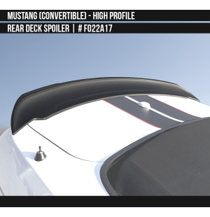 High Profile Rear Deck Spoiler Convertible for Ford Mustang 2015-2023 