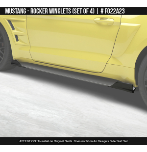 Rocker Winglets (set of 4) for Ford Mustang 2015-2023 