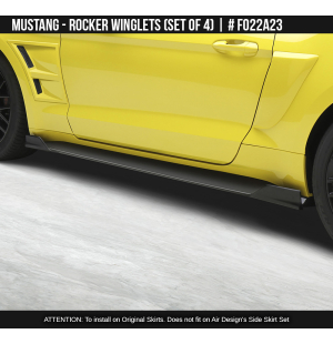 Ford Mustang 2015-2023 Rocker Winglets (set of 4)