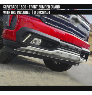 Chevrolet Silverado 1500 2019 2020 2021 Front Bumper Guard with DRL included