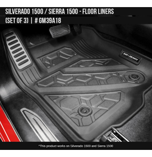 Silverado 1500 / Sierra 2019-2025 Floor Liners Crew Cab (set of 3)