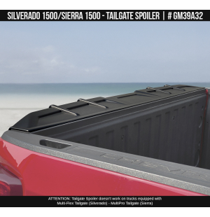 Tailgate Spoiler for Silverado 1500 2019 - 2025 / Sierra 2019 - 2025
