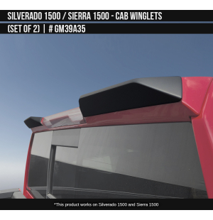 Cab Winglets for Silverado 1500 2019 - 2025 / Sierra 2019 - 2025