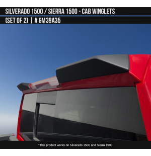 Silverado 1500 2019-2025 / Sierra 2019-2025 Cab Winglets (set of 2)  