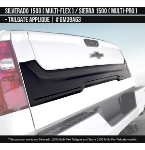 Tailgate Applique for Silverado 1500 Multi-Flex 2019-2025 / Sierra MultiPro 2019-2025