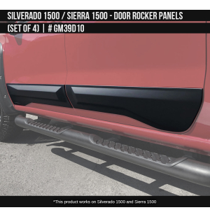 Door Rocker Panels for Silverado 1500 Crew Cab 2019 - 2025 / Sierra Crew Cab 2019 - 2025