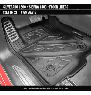 Front Floor Liners for Silverado 1500 Regular Cab 2019 - 2025 / GMC Sierra Regular Cab 2019 - 2025  