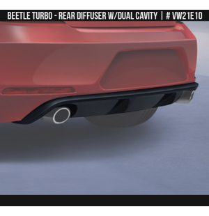 Rear Diffuser with Dual Exhaust Cavity for Volkswagen Beetle Turbo 2.0 2012-2018 