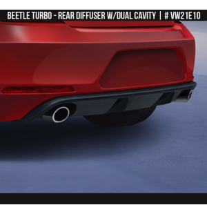 Volkswagen Beetle Turbo 2.0 2012-2018 Rear Diffuser with Dual Exhaust Cavity